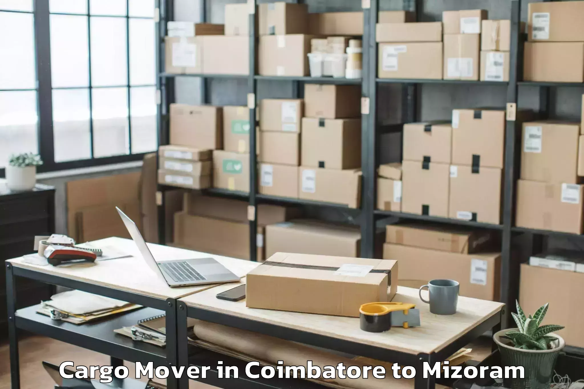 Top Coimbatore to Mizoram University Aizawl Cargo Mover Available